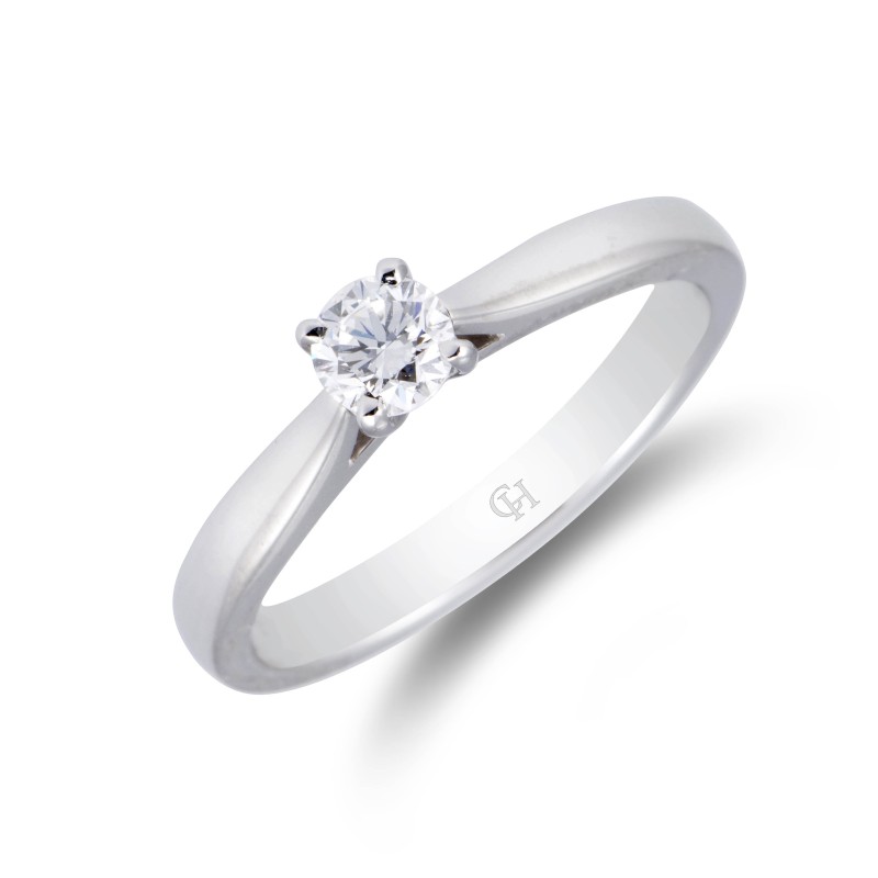Platinum Brilliant Cut 0.25ct Diamond Solitaire Ring