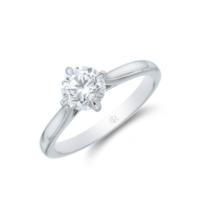 Platinum Brilliant Cut 0.90ct Diamond Solitaire Ring