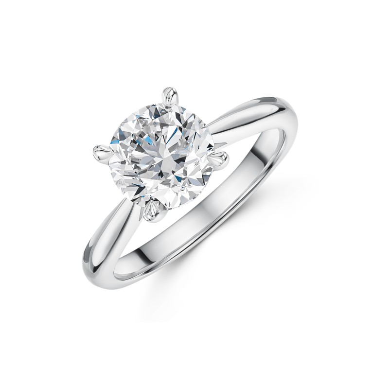 Platinum Round Brilliant 2.00ct Diamond Solitaire Ring