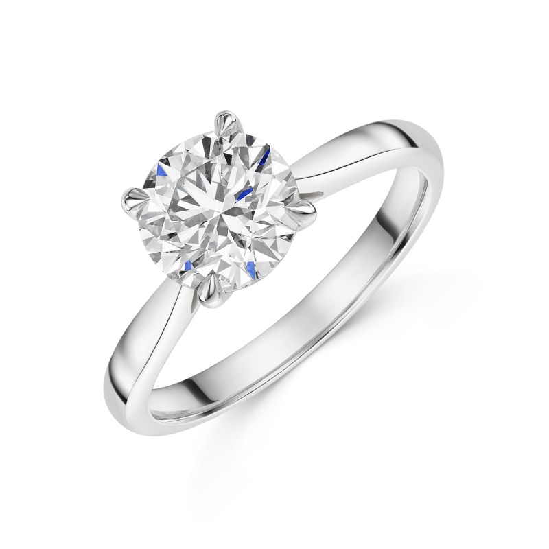 Platinum Round Brilliant 2.00ct Diamond Solitaire Ring