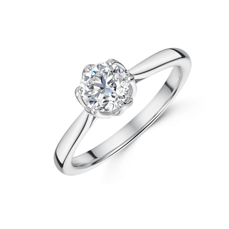 Platinum Round Brilliant Cut 1.00ct Diamond Solitaire Ring