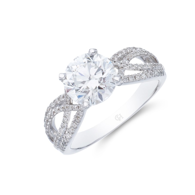 Pre-Owned 18ct White Gold Brilliant Cut 2.35ct Diamond Solitaire Ring - Size M