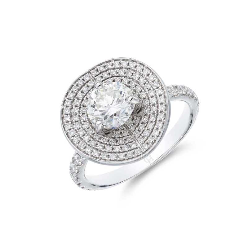 18ct White Gold Brilliant Cut 1.75ct Diamond Solitaire Ring