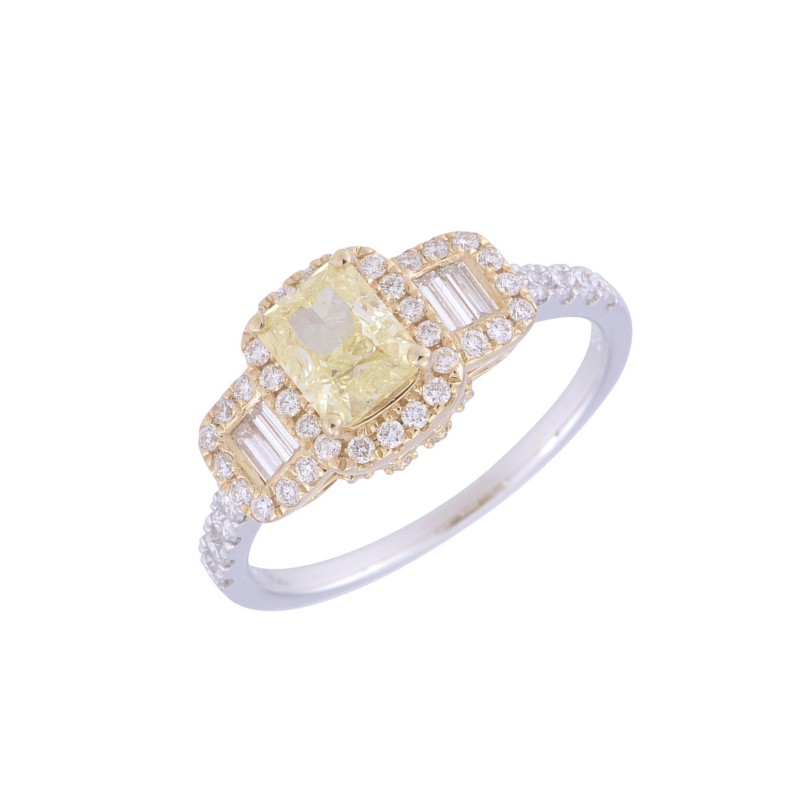 18ct 2 Colour Gold 1.20ct Diamond Solitaire Ring