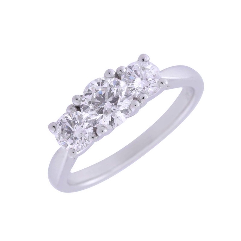 Platinum 1.25ct Diamond 3 Stone Ring