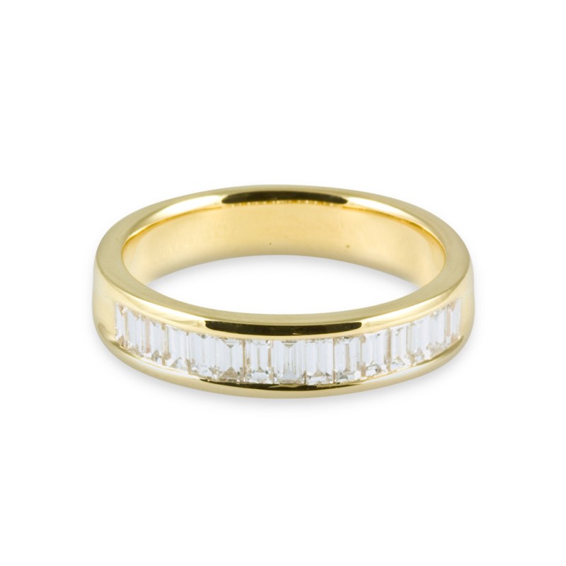18ct Yellow Gold Approx 0.50ct Baguette Cut Diamond Eternity Ring