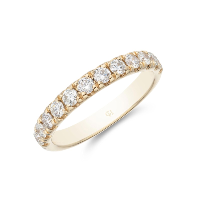 18ct Yellow Gold 0.75ct Diamond Claw Eternity Ring
