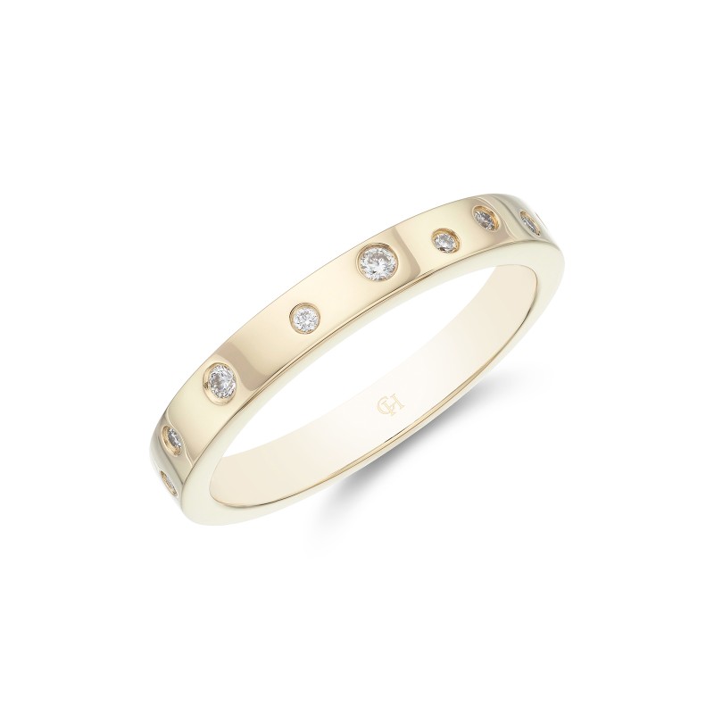 18ct Yellow Gold Round Brilliant 0.10ct Diamond Ring
