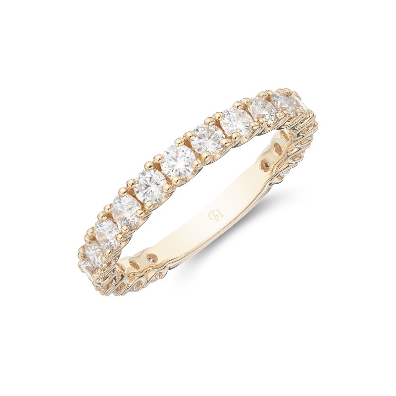 18ct Yellow Gold Round Brilliant Diamond 1.40ct Eternity Ring