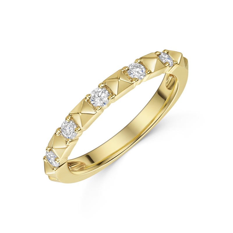 18ct Yellow Gold Round Brilliant 0.25ct Diamond Eternity Ring