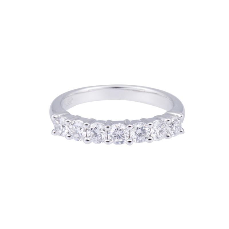 18ct White Gold 0.87ct Round Brilliant Diamond Eternity Ring