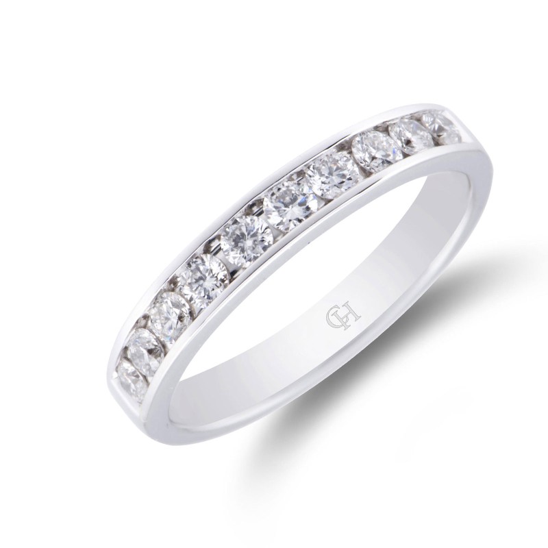 18ct White Gold Brilliant Cut 0.50ct Diamond Eternity Ring