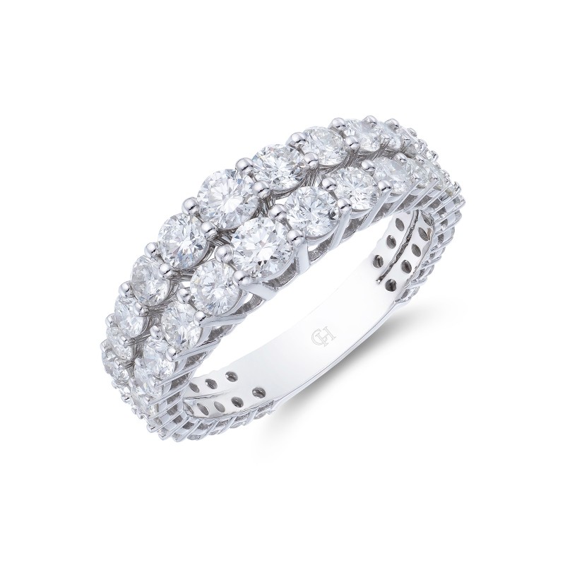 18ct White Gold 2.34ct Diamond Round Brilliant Eternity Ring 