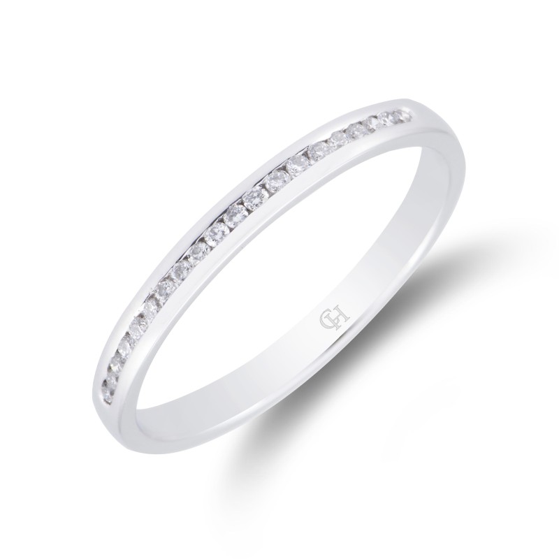 Platinum Brilliant Cut 0.10ct Diamond Eternity Ring