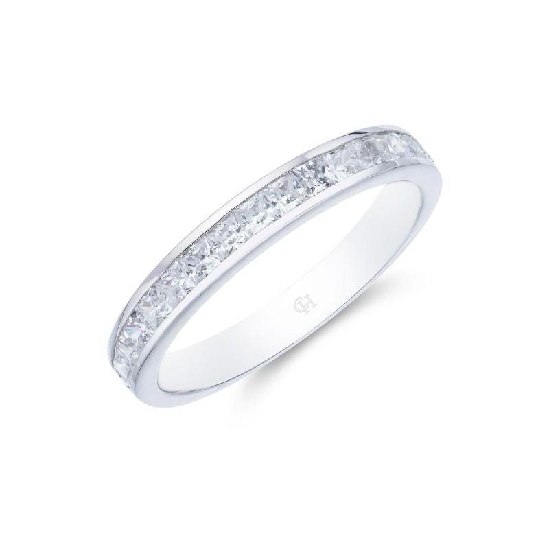 Platinum Princess Cut 0.85ct Diamond Eternity Ring