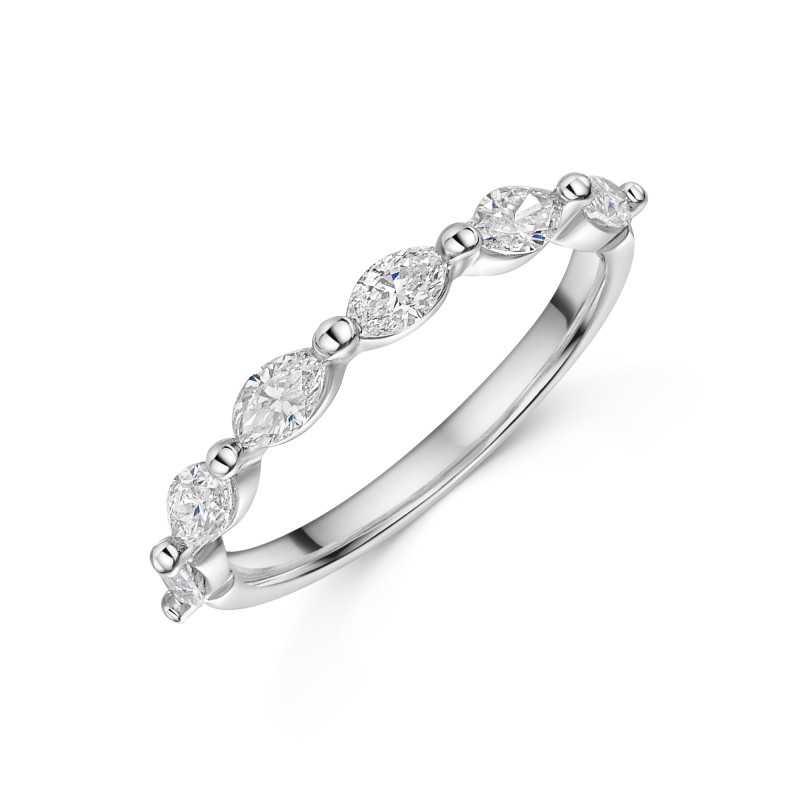 Platinum Marquise Cut 0.60ct Diamond Eternity Ring