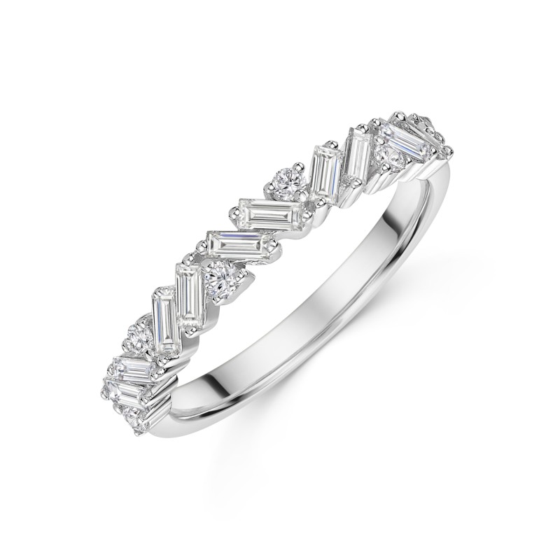 Platinum 0.56ct Baguette Diamond Eternity Band