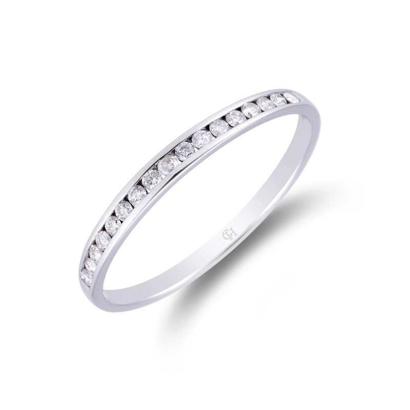 9ct White Gold Brilliant Cut 0.17ct Diamond Eternity Ring