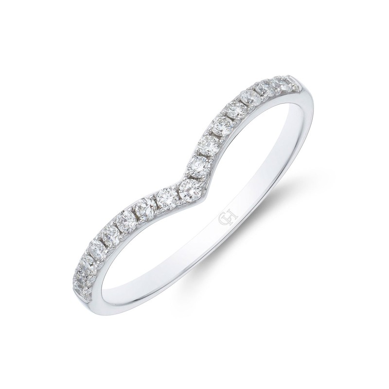 9ct White Gold Brilliant Cut 0.20ct Diamond Shaped Eternity Ring