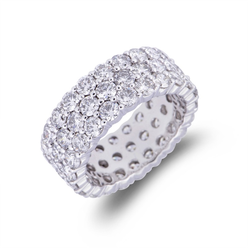 18ct White Gold 6.00ct Round Brilliant Diamond Eternity Ring