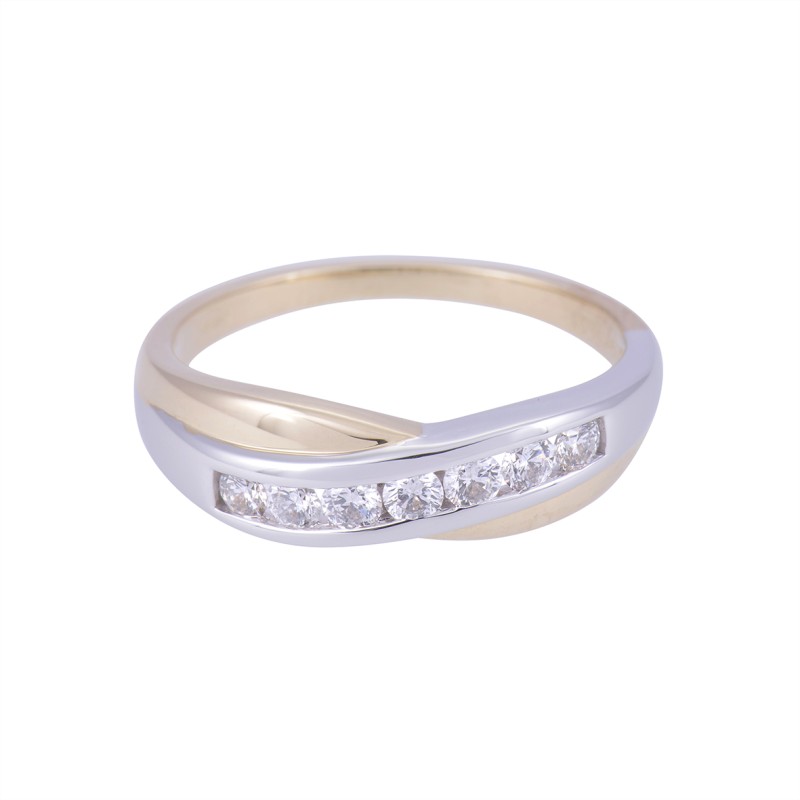 9ct 2 Colour Gold 0.33ct Diamond Eternity Ring