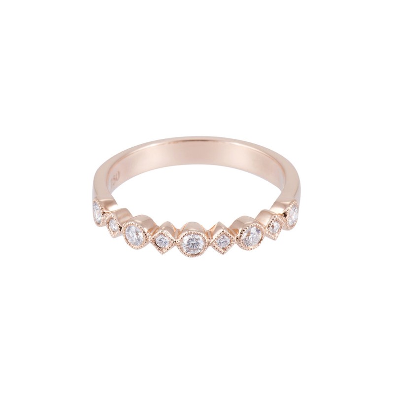 18ct Rose Gold 0.24ct Round Brilliant Diamond Eternity Ring