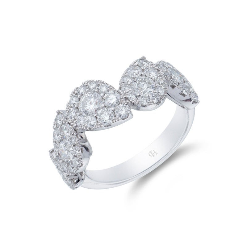 Platinum Brilliant Cut 2.00ct Diamond Fancy Band