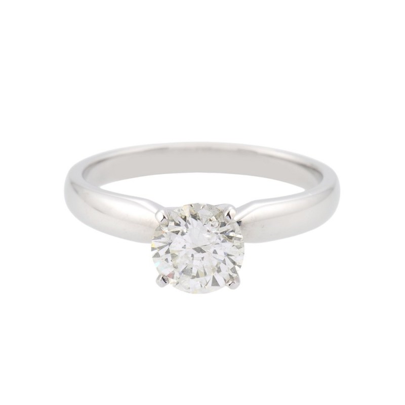 18ct White Gold 1.00ct Round Brilliant Solitaire Diamond Ring