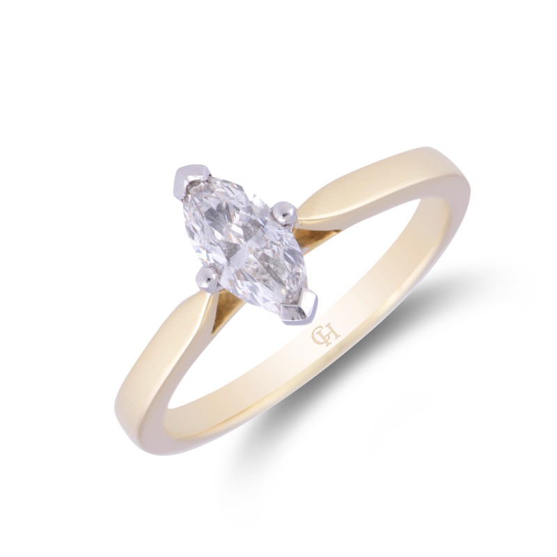 18ct Yellow Gold 0.50ct Diamond Solitaire Ring