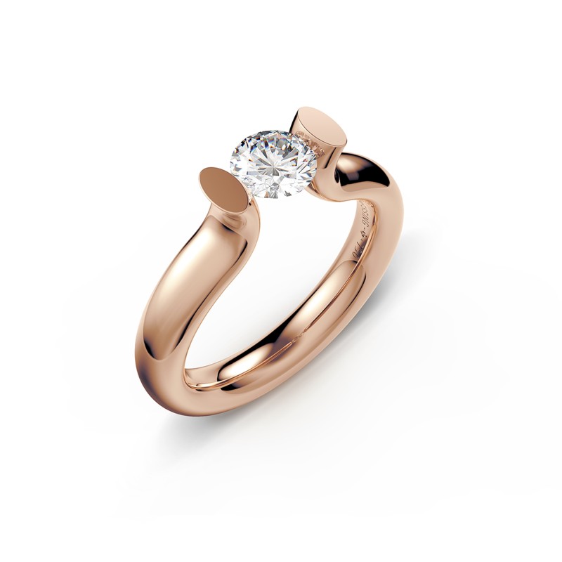 Niessing 18ct Rose Gold Heaven 0.60ct Diamond Solitaire Ring