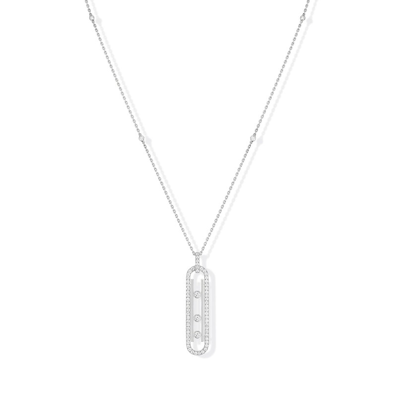 Messika Move 10th PM White Gold  0.74ct Diamond Necklace 10032-YG