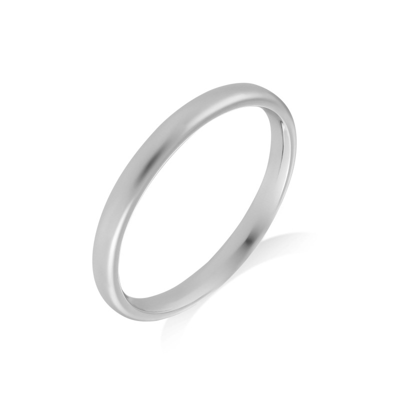Platinum Light Court 2mm Wedding Ring