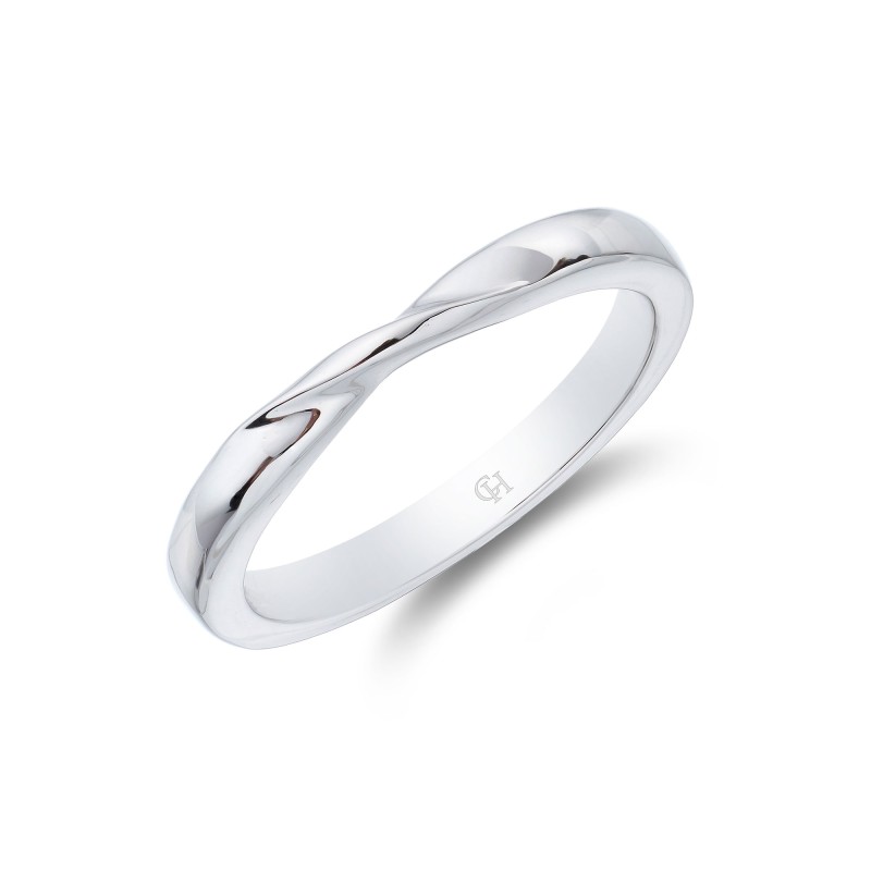 Platinum Twist 2.3mm Wedding Band