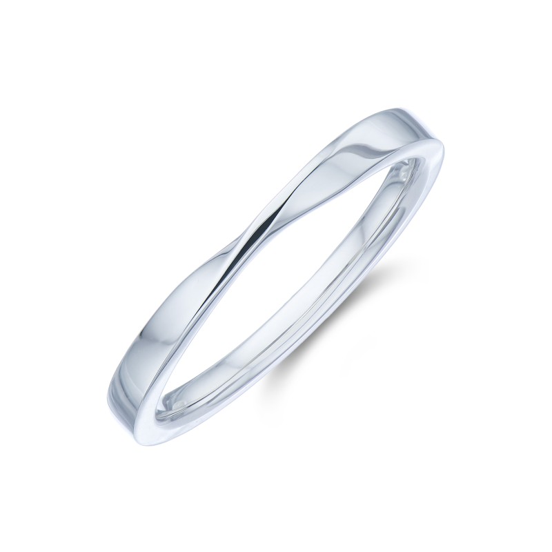 Ladies Platinum Twist Wedding Ring