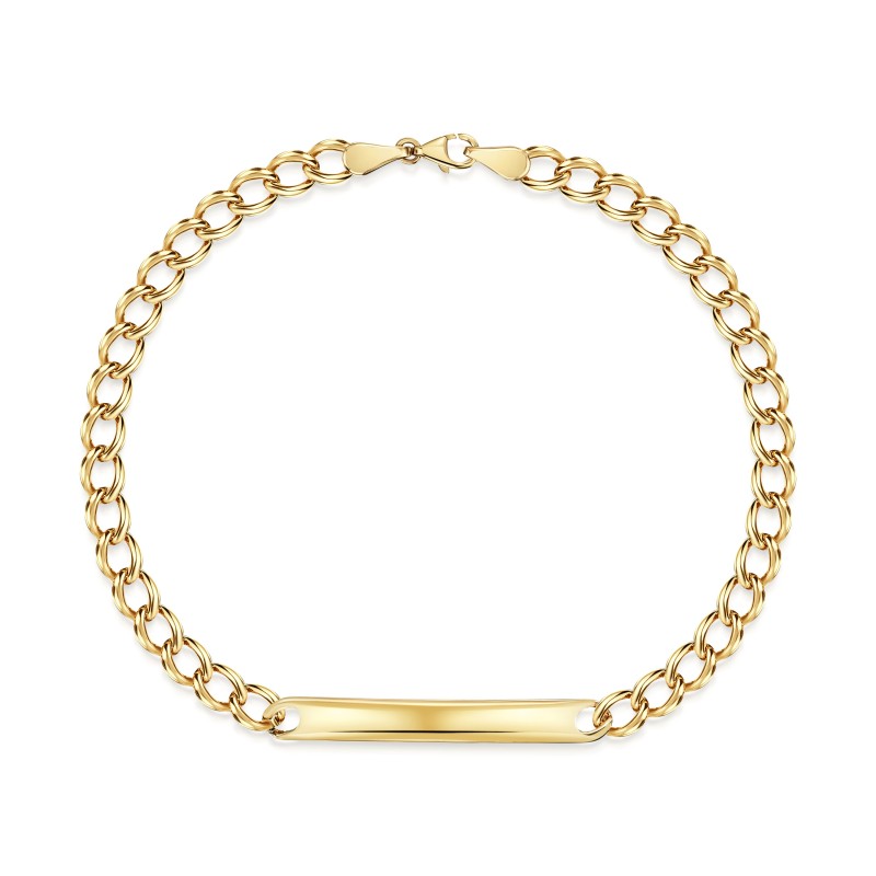 9ct Yellow Gold Gents Chain Bracelet