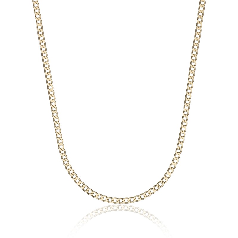 18ct Yellow Gold Gents 18" 4.65mm Curb Chain Necklace