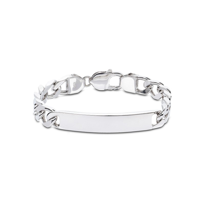 Silver Bar Curb Bracelet
