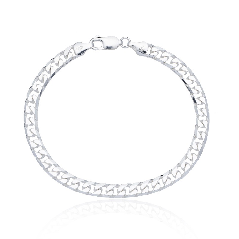Silver Gents 5.8mm Curb Bracelet