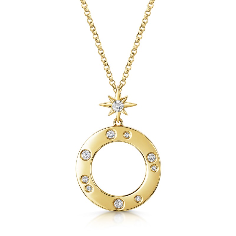 18ct Yellow Gold 0.15ct Brilliant Diamond  Pendant
