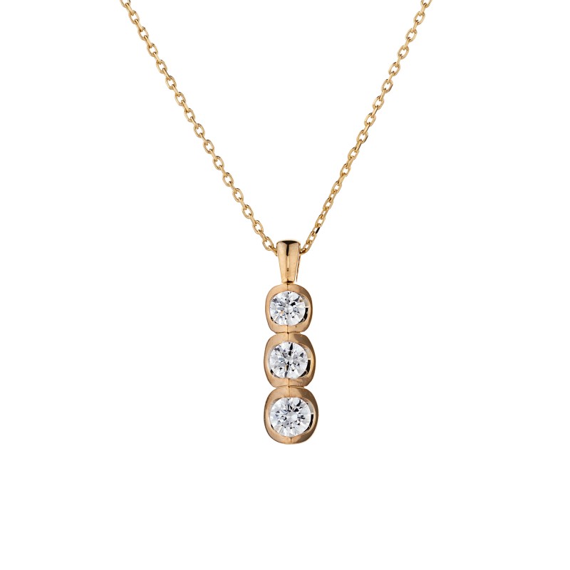 18ct Yellow Gold 0.75ct Diamond Necklace
