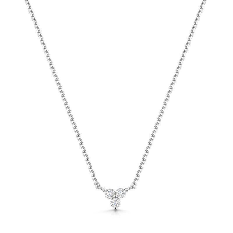 9ct White Gold Round Brilliant 0.10ct Diamond Pendant