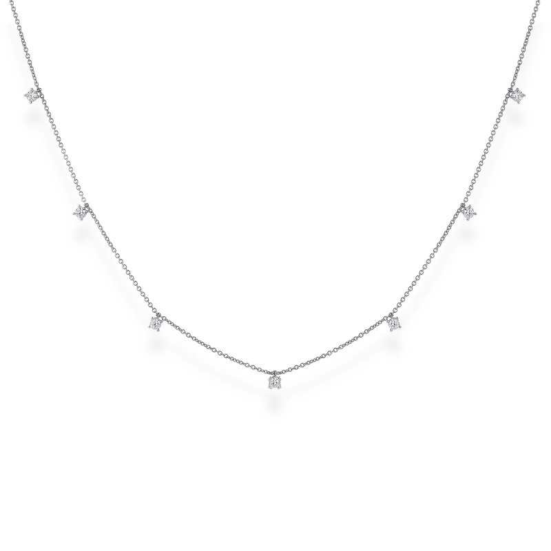18ct White Gold Brilliant Cut 0.30ct Diamond Necklace