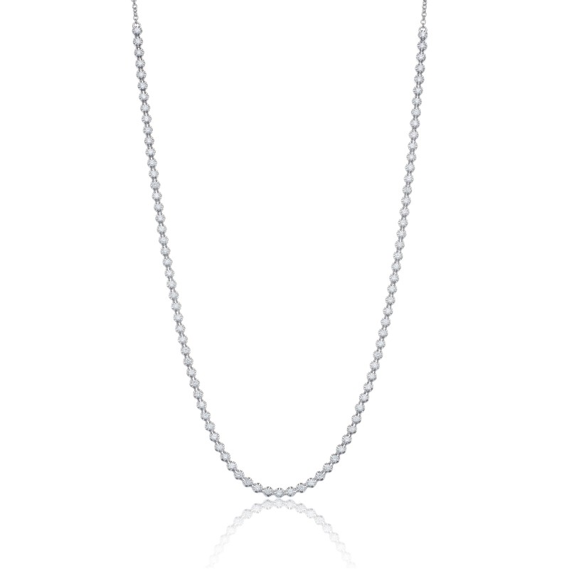 18ct White Gold Brilliant Cut 1.45ct Diamond Tennis Necklace