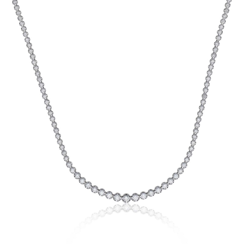 18ct White Gold Brilliant Cut 5.00ct Diamond Necklace