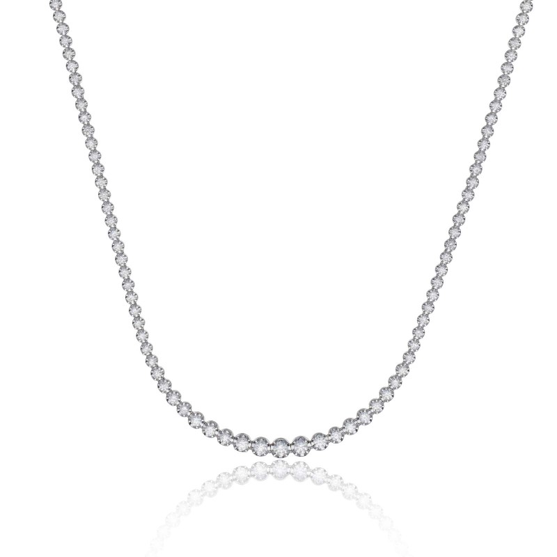 18ct White Gold Brilliant Cut 7.00ct Diamond Necklace