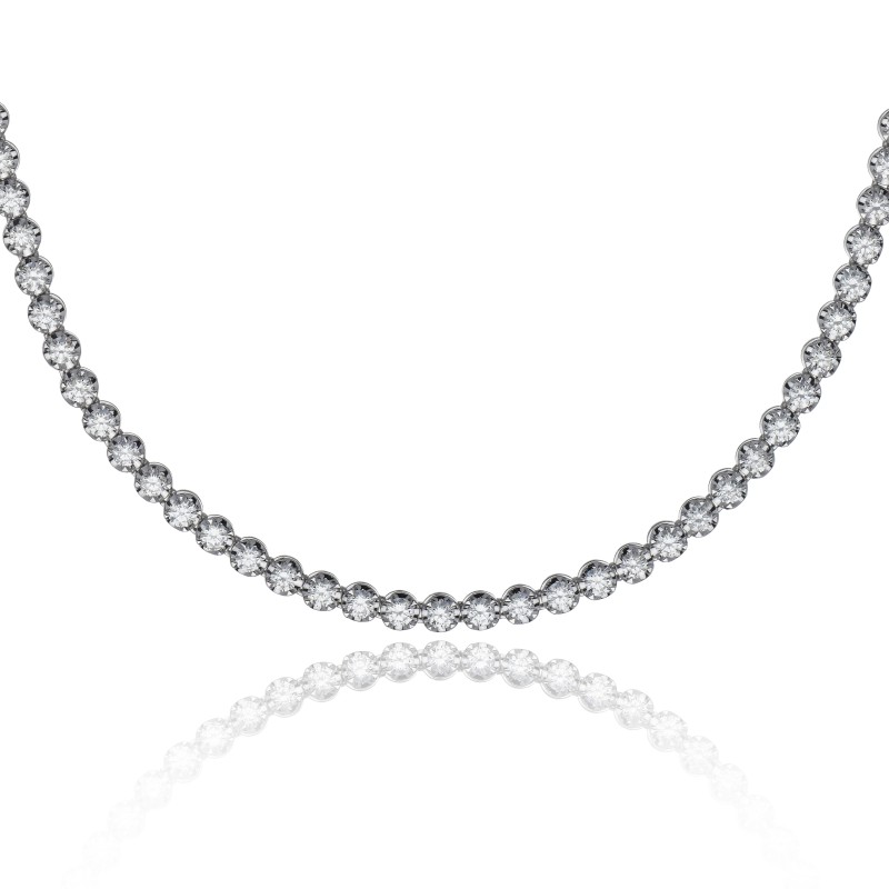 18ct White Gold Brilliant Cut 12.00ct Diamond Necklace