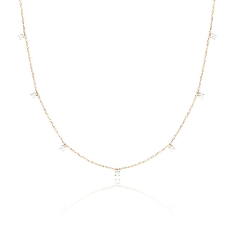 18ct Yellow Gold Brilliant Cut 0.30ct Diamond Necklace