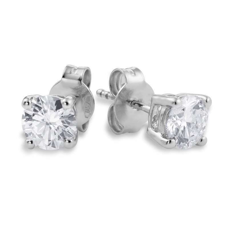 18ct White Gold Brilliant Cut 1.20ct Diamond Stud Earrings
