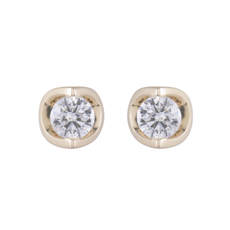 18ct Yellow Gold 0.40ct Round Brilliant Diamond Earrings