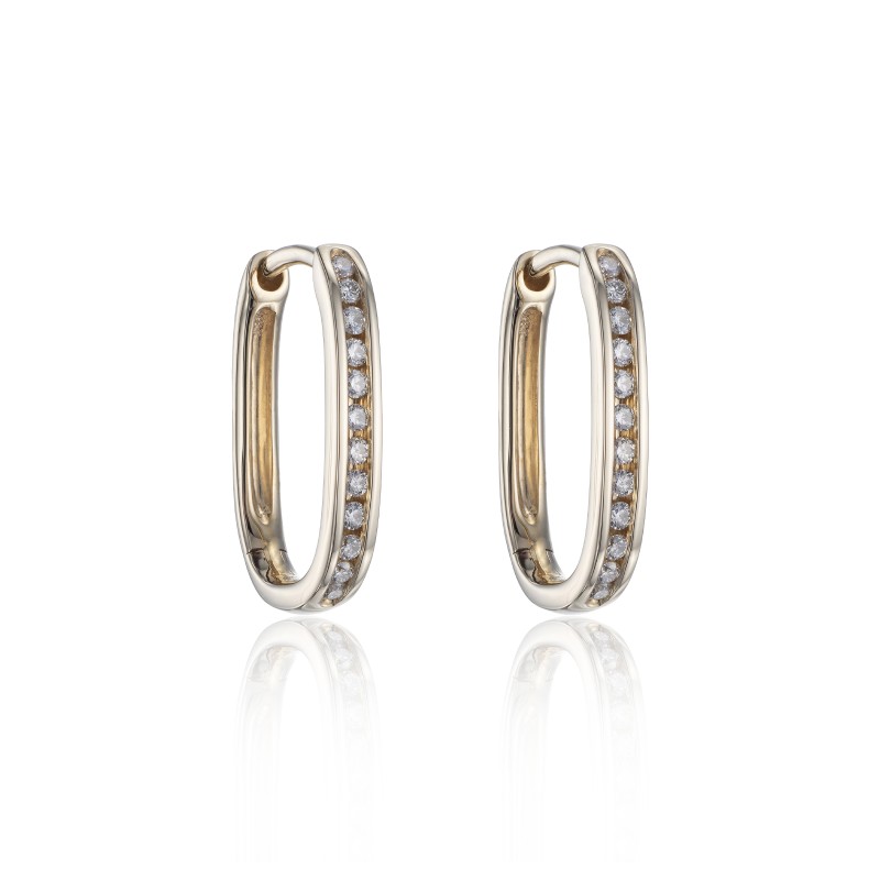 18ct Yellow Gold Brilliant Cut 0.14ct Diamond Earrings